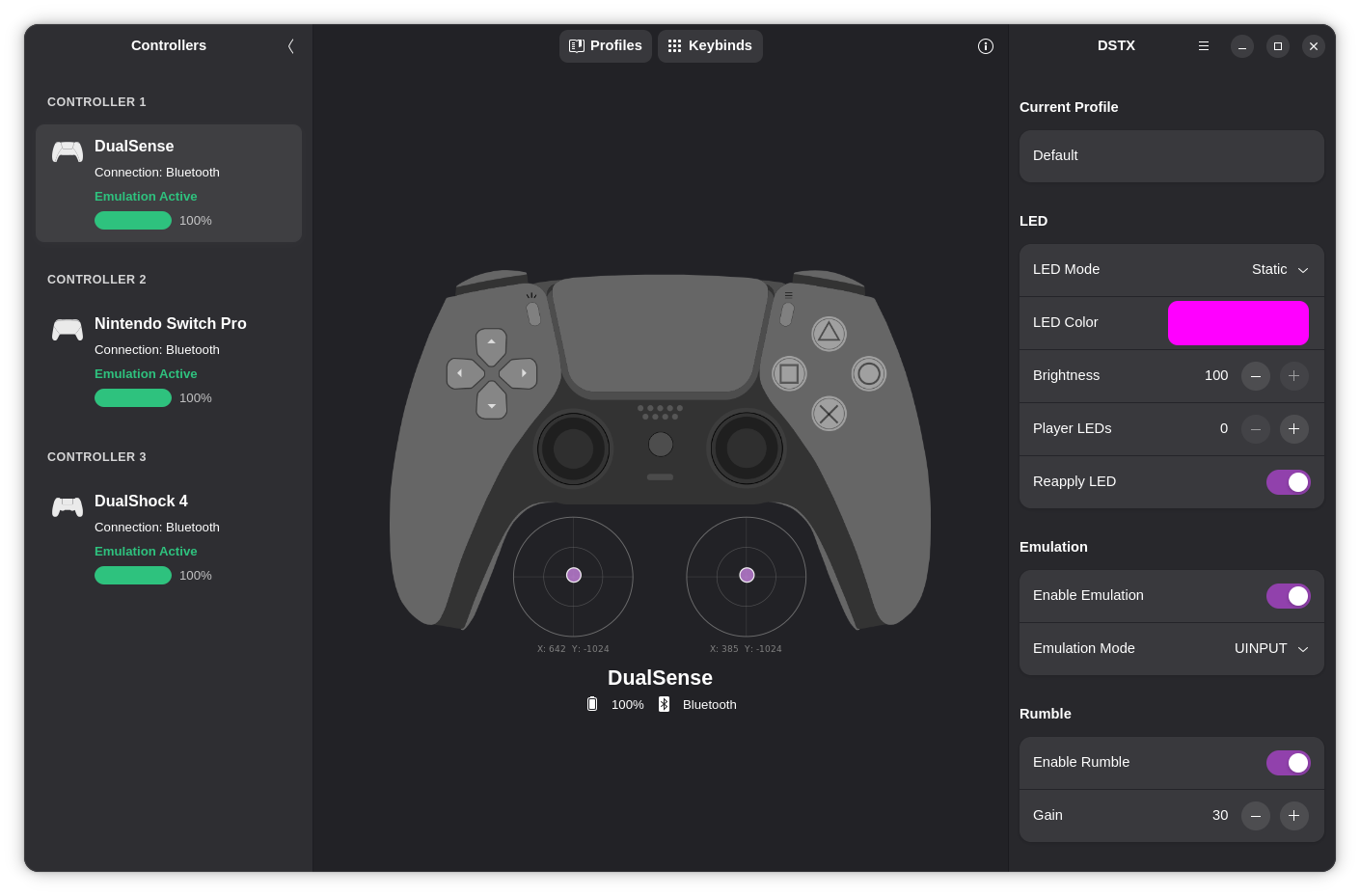 DSTX main interface overview
